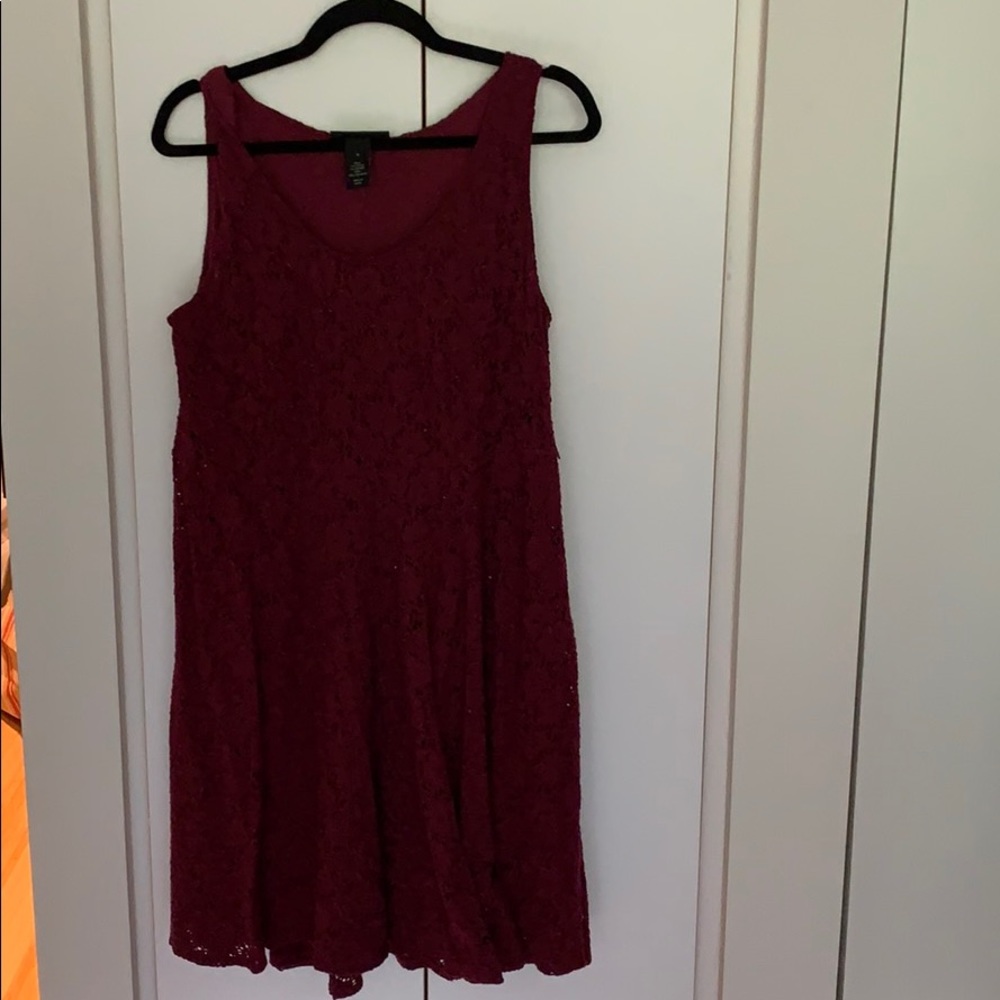 Lane Bryant Burgundy Polyester Dress